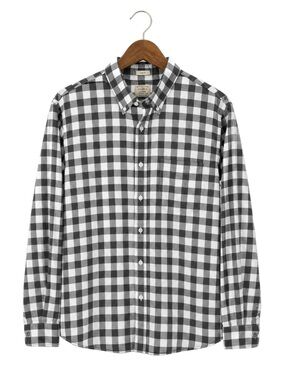 J.Crew Slim Fit Gingham Button Down Shirt XL Gray White Cotton Casual Classic